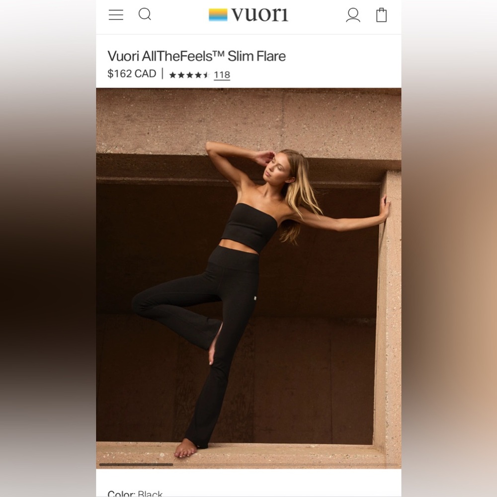 NWT Vuori AllTheFeels™ Slim Flare - Retails $118